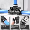 Innfeeltech 20 Pcs 10mm Black Tee Push to Connect Pneumatic