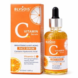 Vitamin C Serum For Face – Anti Aging Formula with Vitamin C, Hyaluronic Acid, Vitamin E – Brightening Serum – Improve Appearance of Dark Spots, Tone, Fine Lines & Wrinkles,