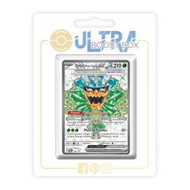 Ogerpon Masque Turquoise ex (Turquoise Green Mask Ogerpon-ex) 190/167 Teracristal Secret Full Art - Ultraboost X Écarlate et Violet 6 - Mascarade Crépusculaire Box with 10 French Pokémon Cards
