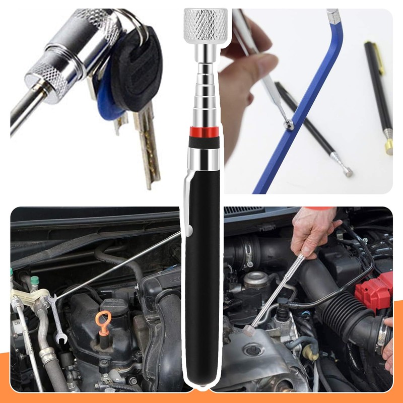 COWANIEE 4 PCS Telescopic Magnetic Pickup Tool, Durable Magnetic Pickup