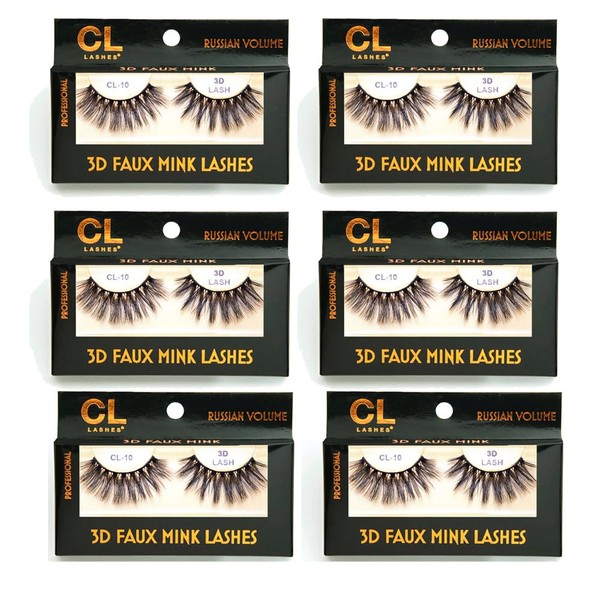 CL 3D Faux Mink Lashes 6 PACK (#10 (6 packs))