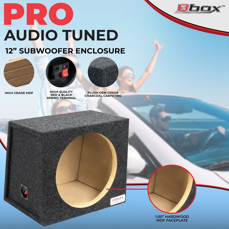 Atrend Bbox Single Sealed 12 Inch Subwoofer Enclosure - Car