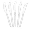 PLASTICPRO Clear Plastic Knives Disposable Cutlery Utensils 50 Count