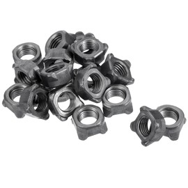 sourcing map Weld Nuts, M16 Square UNC Carbon Steel Machine Screw Gray 20Pcs