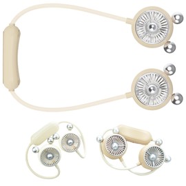 Portable Neck Fan Rechargeable, Personal Wearable Fan For Neck, Cute Neck Fan For Women Men, USB Rechargeable 3 Speeds, 360 Degree Free Rotation For Travel, Office, Outdoor, Home Use (brown)