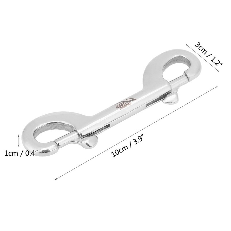 Tbest Diving Hook, Double End Snap Hook 316 Stainless Steel