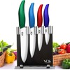 Vos Ceramic Knife Set with Block, Ceramic Knives Set For