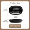 Houlishu Ceramic Soap Dish, Modern Black Bar Soap Holder for