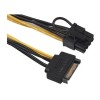 Cable Sata Macho 15 Pines A Pcie 8 Pines Para