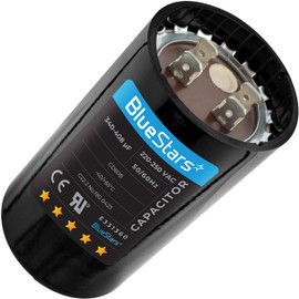 [UL Certified] 340-408 uF MFD 220-250 VAC ±20% Volts Round Start Capacitor 50/60 Hz AC Electric Replacement Part by Blue Stars - Exact Fit for Single-Phase Electric Motors and Gear Motor Applications