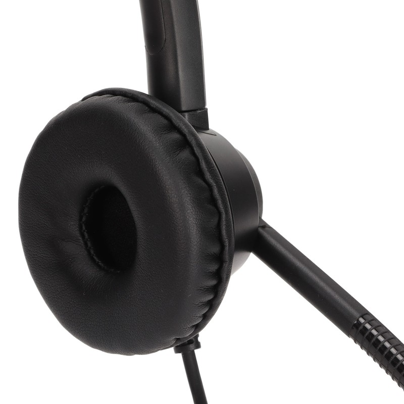 2.5mm Business Headset Binaural Corded Headset with HD Mic for