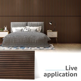 Art3d 3D Wall Panels, Dark Walnut, 4pcs-47.2＊23.6in. (A31118)