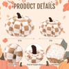 Leinuosen 2 Pcs Fall Pumpkin Pillows Brown 3D Pumpkin Shaped