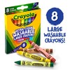 Crayola Ultra Clean Large Washable Crayons, School Supplies, 8 Count