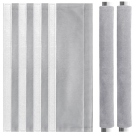 Refrigerator Door Handle Covers Set of 4, Fridge Door Handle Covers, Kitchen Appliance Decor Handles, Dust Covers for Fridge, Dishwasher Oven Keep Off Fingerprints,Food Stains (Grey)