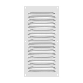PATIKIL 8 x 16 Inch Stainless Steel Vent Cover, Screen Air Grille Ventilation Cover HVAC Louvered Grill for Home Kitchen Fireplace Bathroom Wall Ceiling, Silver Tone