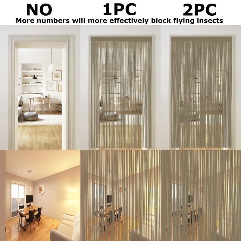 Taiyuhomes String Door Curtains Fly Screen Curtain For Window Decorations