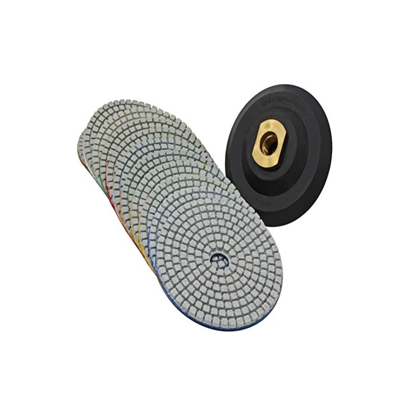 Stadea PPW179E Diamond Polishing Pads 10cm Wet Dry Set for