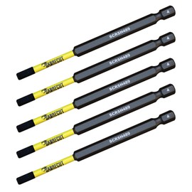 5 x SabreCut SCRH489_5 89 mm H4 Hex Magnetic Impact Wrench Drill Bits Set Single-Ended High Performance for Dewalt Milwaukee Bosch Makita and others