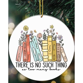 Bookworm's Delight - Book Lovers Ornaments for Christmas Tree 2024 - Keepsake Gifts for Book Lovers, Teachers, Librarians & Friends