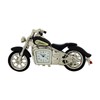 W M Widdop Miniature Clock - Black Motorcycle in Indian