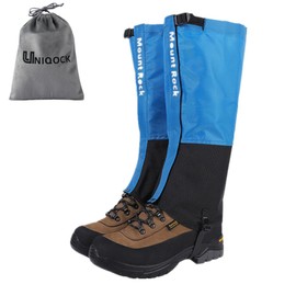 UNIQOCK Leg Gaiters for Hiking Boots, 900D Waterproof Hunting Hiking Gaiters Adjustable Snow Boot Gaiters for Climbing, Dirt-Proof Ripstop Shoe Gaiters for Men Women, Durable Snake Gaiters