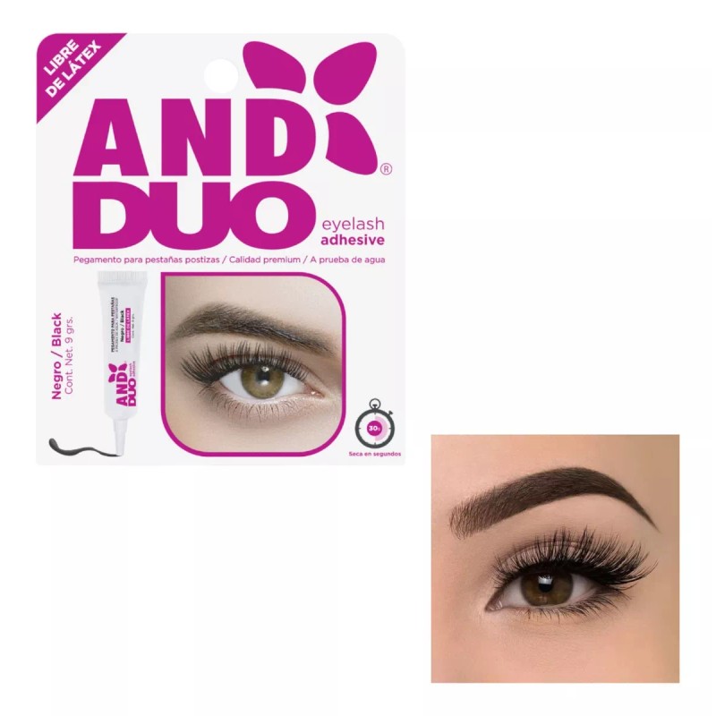 And Duo Pegamento Pestañas Transparente Sin Látex -agua 9gr Color