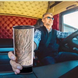 SPITBUD.COM Mossy Oak Brush - The Ultimate Spittoon for Chew - Portable Dip & Snuff Cup with Lid, Pop Tab, Spill-Proof Funnel, Can Cutter & Holder - Fit in Cup Holders - Holds 8oz - Made in USA