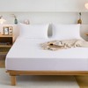MIKI WELL King Size Fitted Sheet Deep - White Bottom