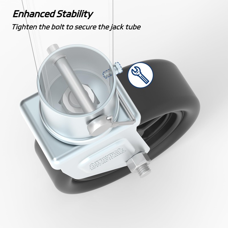 TOWKING 1500lbs 6" Trailer Jack Swivel Caster Replacement with Upgraded