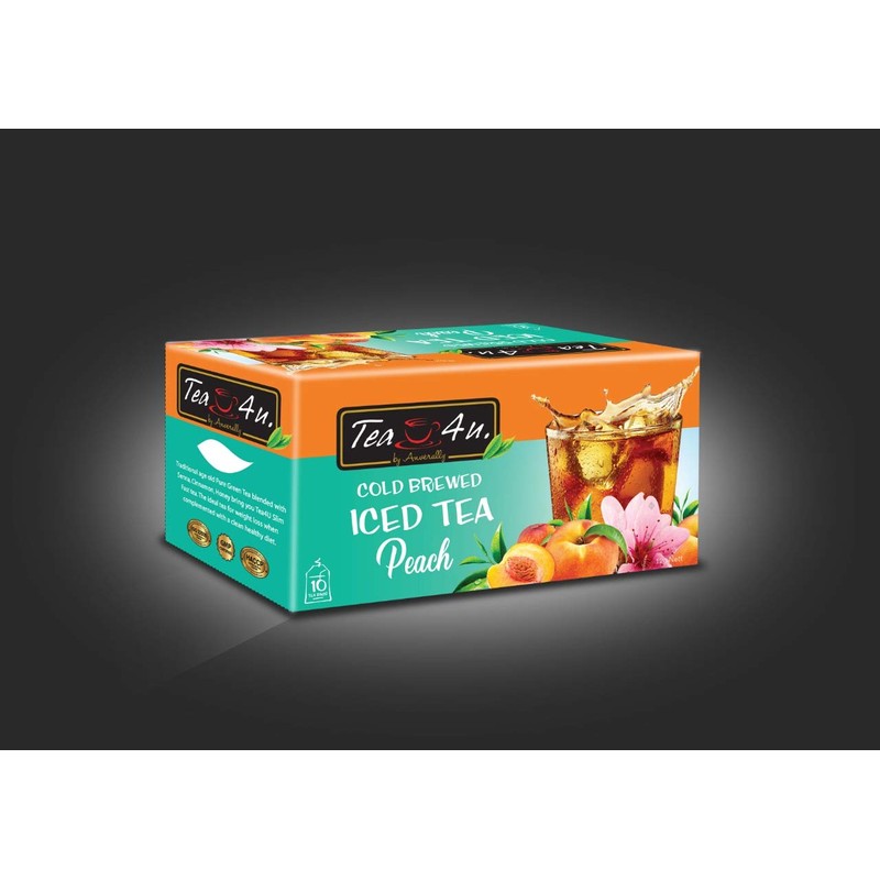 Tea4U Peach Black Iced Tea Bags - Hot & Cold