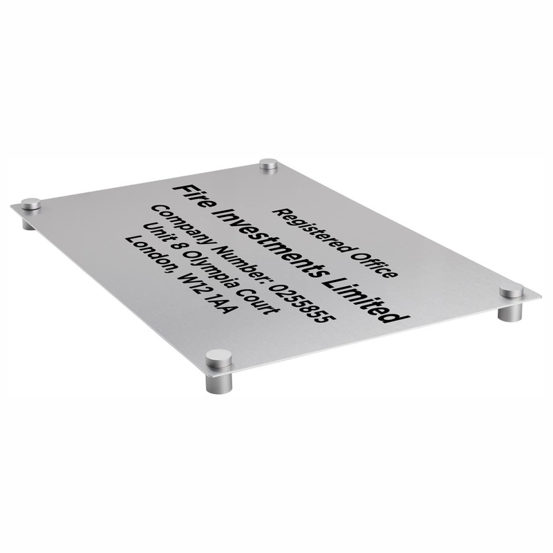 Standoff Aluminium Sign by ViroDisplay® – 300 x 200mm –