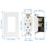 BAOMAIN Self-Test GFCI Combination with USB in-Wall, Tamper Resistant(TR) 20A