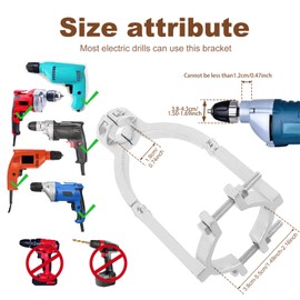 Square Hole Drill Bit Adapter for Easy Installation and Disassembly Square Hole Fixing Bracket Woodworking Positioning Mortising Accessories for Bench (No Drill Bit)