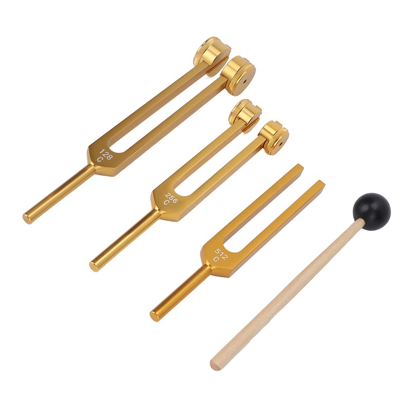 3 Pcs Aluminium Alloy Tuning Fork Set 128 256 512Hz