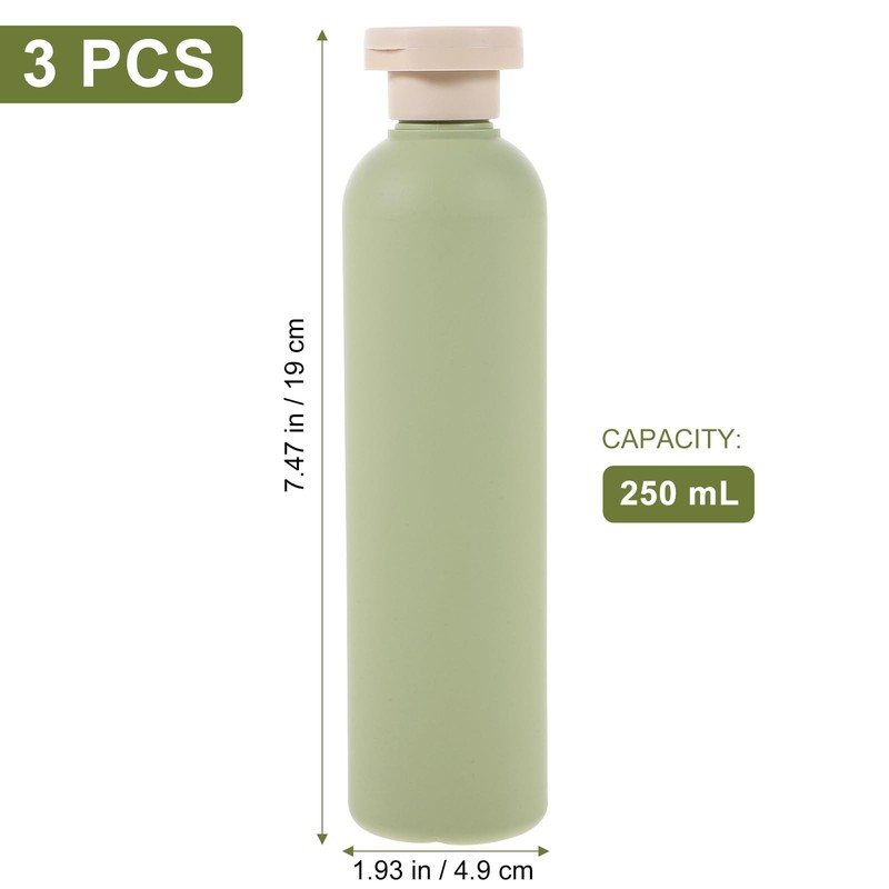 FRCOLOR 3Pcs Squeeze Bottles with Flip Cap, 250ml Reusable and