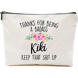 Funny Kiki Gifts Makeup Bag - Kiki Birthday Gifts - Gift For Kiki Soul - Birthday Gifts Kiki Makeup Bag - Mother's Day Gift - Thanks For Being Kiki