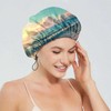Cabreche 2 PCS Shower Cap Reusable Waterproof Double Layers Hair