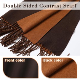 maamgic Womens Feel Scarf Large Shawls and Wraps Light Blanket Scarf for Evening Dress Warm Daily Travel Office Coffee and Orange