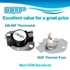HQRP Dryer Thermostat Thermal Fuse Cut-Off Kit compatible with Kenmore