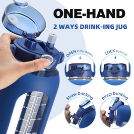 SIEROZUR 42oz Glass Water Bottle with Straw and Handle Lid Half Gallon Motivational Glass Bottle with Silicone Sleeve and Time Marker Large Reusable Sports Water Jug for Gym Home Workout