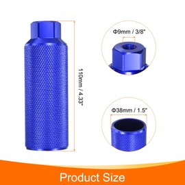 HARFINGTON Bike Pegs Aluminum Alloy Rear Stunt Pegs Anti-Skid Back Seat Stands Fit 3/8" Axles for Mountain Bike BMX, Blue