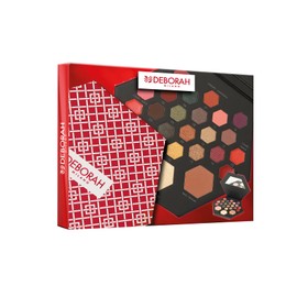 Deborah Milano Gift Set for Women Make Up Beauty Gift No.2 Small Warm Tones Including Palette of Eyeshadow, Gloss, Lipstick and Face Powder with Various Surfaces and Colours