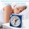 Reloj Despertador Analógico Pequeño Azul Fdit