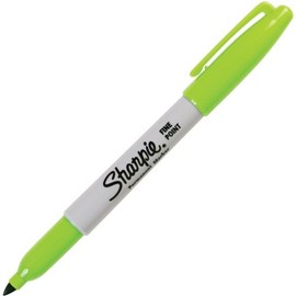 Sharpie Pen Style Permanent Marker - Fine Marker Point Type - Point Marker Point Style - Lime Ink - 1 Each