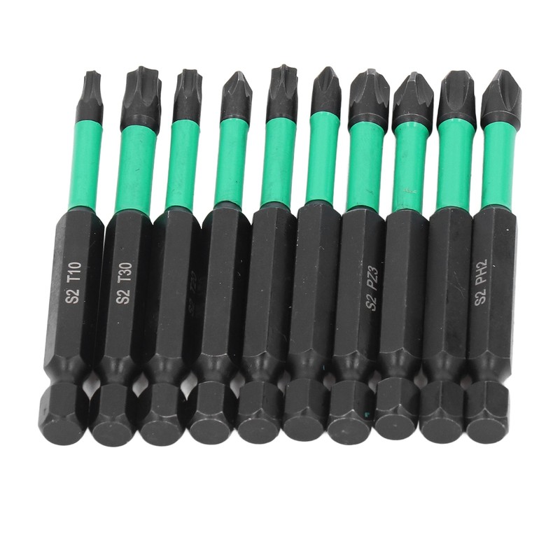 10Pcs Magnetic Screwdriver Bit Set Cross Star Non Slip High