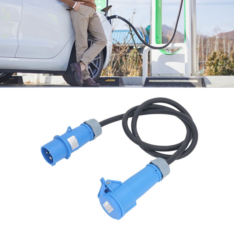 Camping Adapter Cable Male to Female 16A Coupling High Current