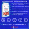 Alpha Lipoic Acid 120 Capsules 300mg - 50:50 Blend of