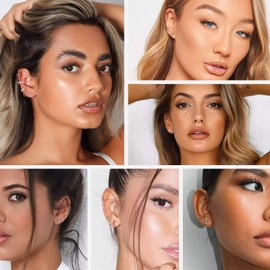 Suplight Women's Men's 925 Silver Letter Stud Earrings Bling Zirconia A to Z Initials White Gold/Rose Gold Plated Initial Letters Ear Piercing Ear Jewellery Accessory with Gift Box, Sterling Silver