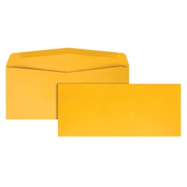 Quality Park #10 Envelopes, Durable 28 lb Kraft Paper, 4-1/8 x 9-1/2 Inches, Gummed, 500 per Box (QUA11162)